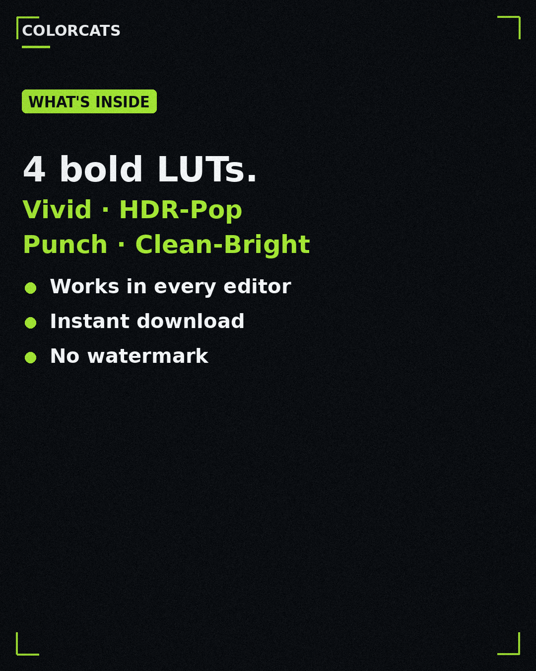 Prism — Vibrant & Punchy LUT Pack