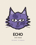 Echo the ColorCats cat — SFX Pack, 120 designed sounds in 12 categories